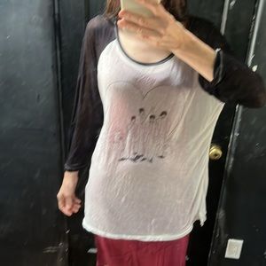 Beatles “All You Need is Love.” Baseball Tissue Tee, SZ M-L